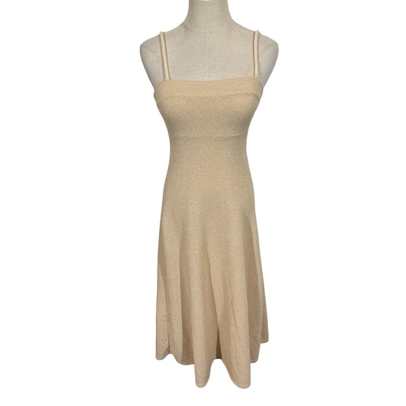 Free People Island Rope Strap Midi Dress Neutral Minimalist - Picture 3 of 10